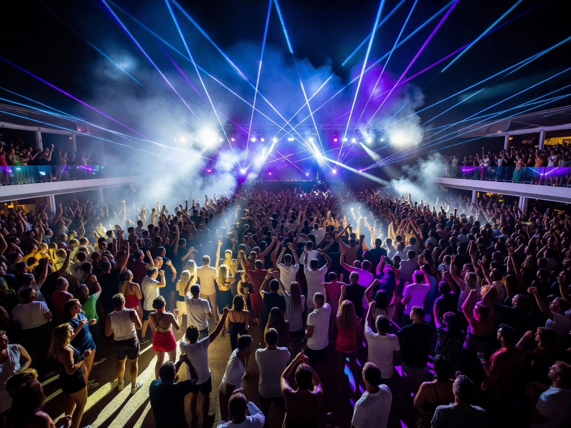 Amnesia Ibiza terrace morning sunrise party