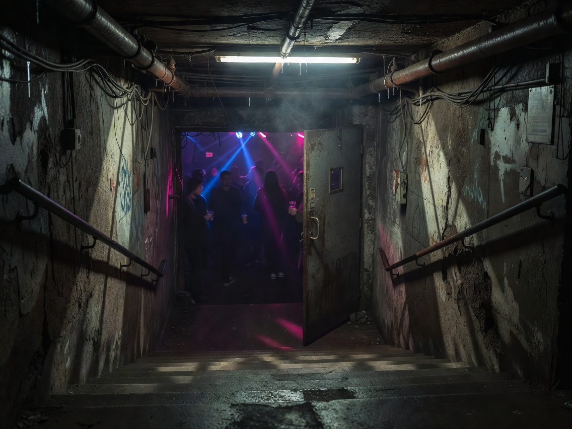 Shelter Amsterdam subterranean nightclub entry and basement vibe